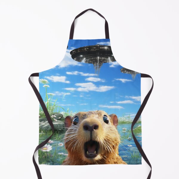 Item preview, Capybara Selfie with UFOs designed and sold by Master-Print.