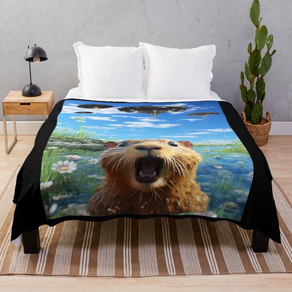 Item preview, Capybara Selfie with UFOs designed and sold by Master-Print.