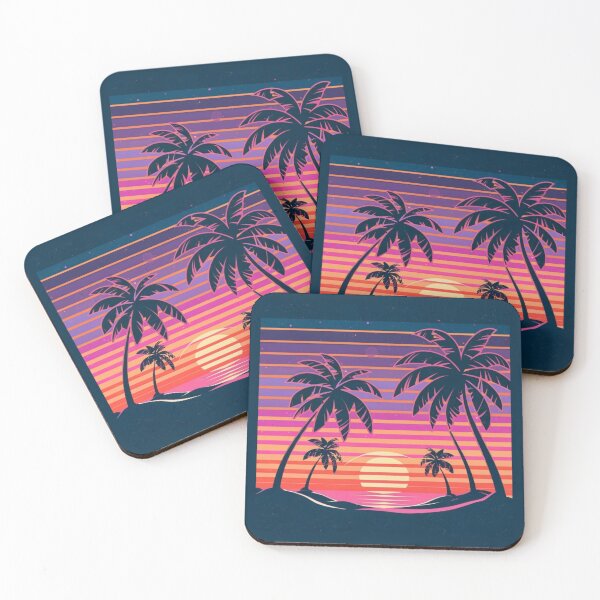 Item preview, 80s Retro Neon Sunset Art designed and sold by CraftedRealm.