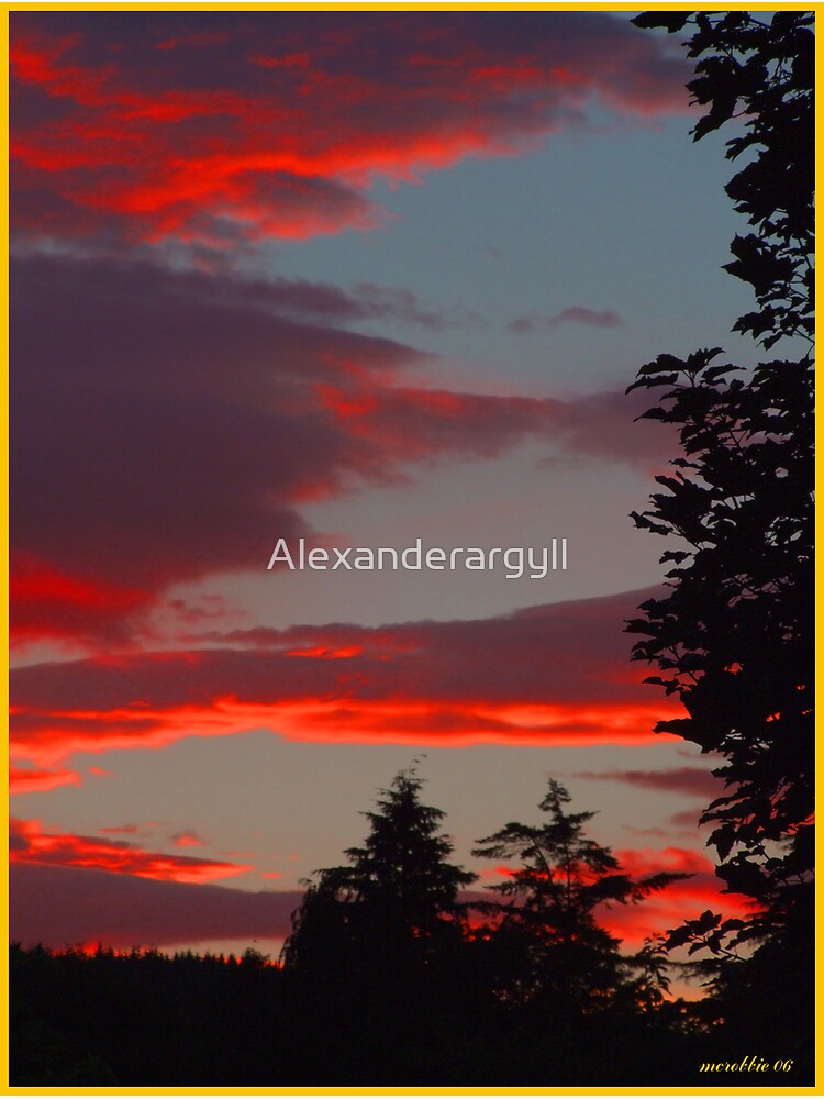 Sunset and Trees by Alexanderargyll