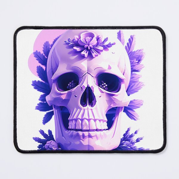 Item preview, Skull with lilac flowers. gothic dark art designed and sold by Harmonysens.