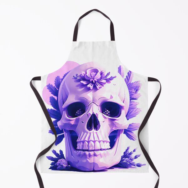 Item preview, Skull with lilac flowers. gothic dark art designed and sold by Harmonysens.