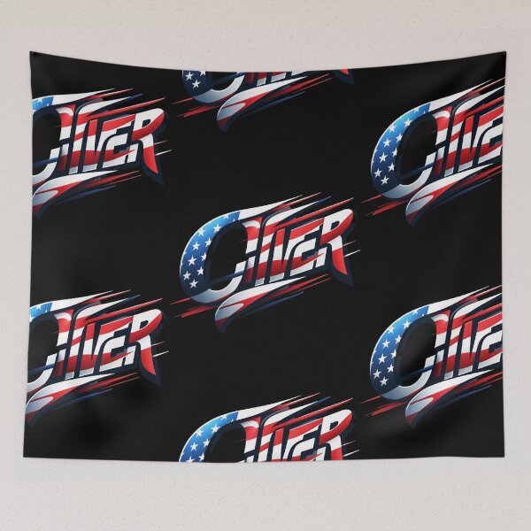 Item preview, Personalized Triathlete Name Oliver & American Flag Bike Decal designed and sold by Triathlongram.