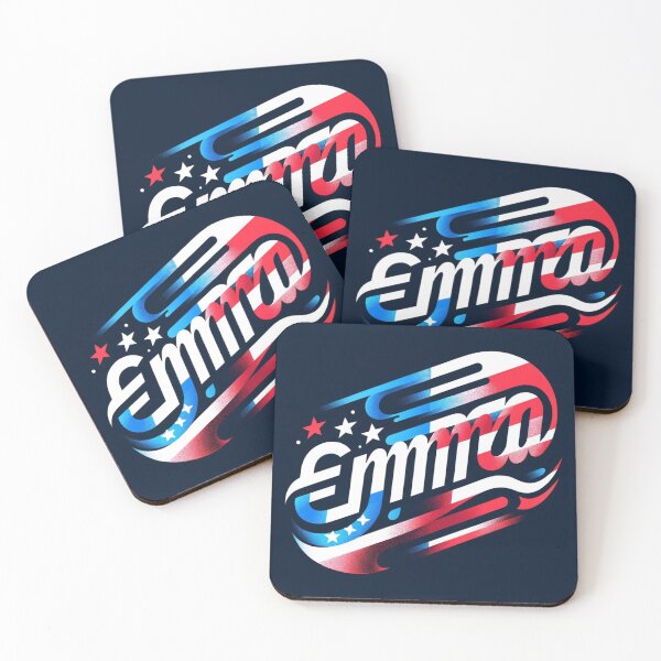 Item preview, Personalized Triathlete Name Emma & American Flag Bike Decal designed and sold by Triathlongram.