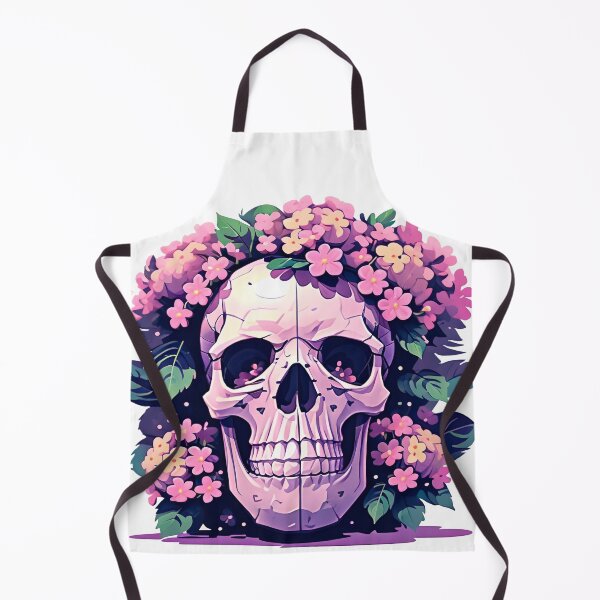 Item preview, Skull with flowers. gothic dark art designed and sold by Harmonysens.