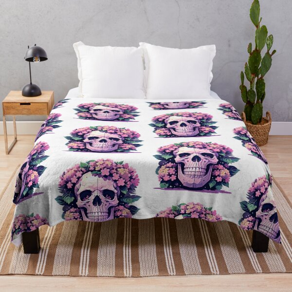 Item preview, Skull with flowers. gothic dark art designed and sold by Harmonysens.
