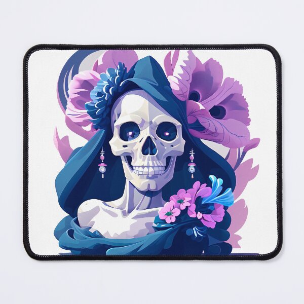 Item preview, Skull with lilac flowers. gothic dark art designed and sold by Harmonysens.