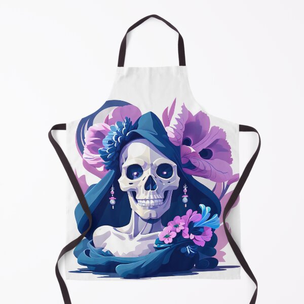 Item preview, Skull with lilac flowers. gothic dark art designed and sold by Harmonysens.