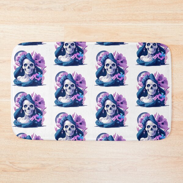 Item preview, Skull with lilac flowers. gothic dark art designed and sold by Harmonysens.
