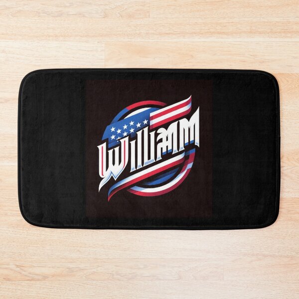 Item preview, Personalized Triathlete Name William & American Flag Bike Decal designed and sold by Triathlongram.