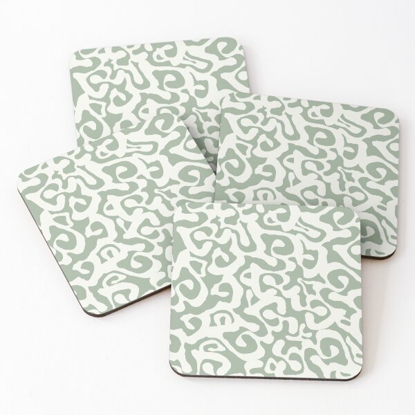 Item preview, Sage Green and Off White Abstract Modern Scala Media Pattern designed and sold by kierkegaard.