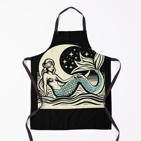 Item preview, Linocut Mermaid designed and sold by Texterns.