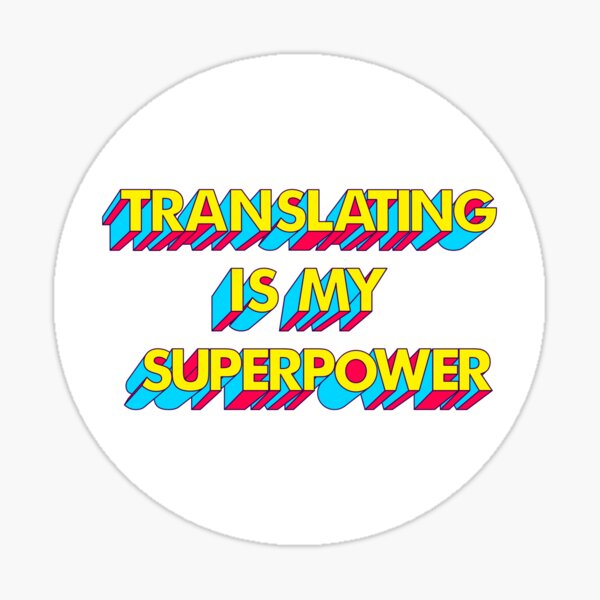 Item preview, Translating is my Superpower Yellow Comic Font designed and sold by Neeshki.