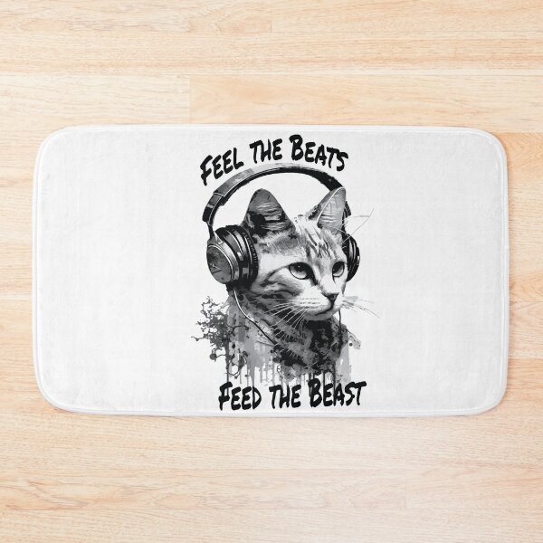 Item preview, Feel the Beats Feed Beast Cat - Street Art designed and sold by GVRDesign.