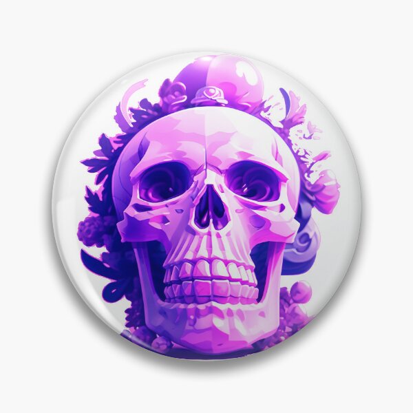 Item preview, Skull with lilac flowers. gothic dark art designed and sold by Harmonysens.