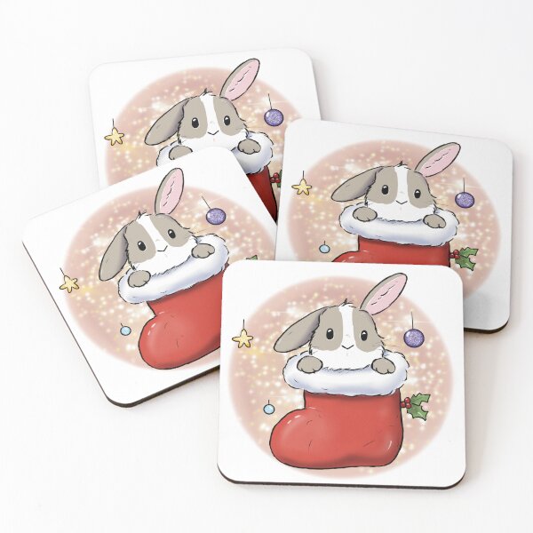 Item preview, Christmas bunny stocking designed and sold by Willow Grove Designs.