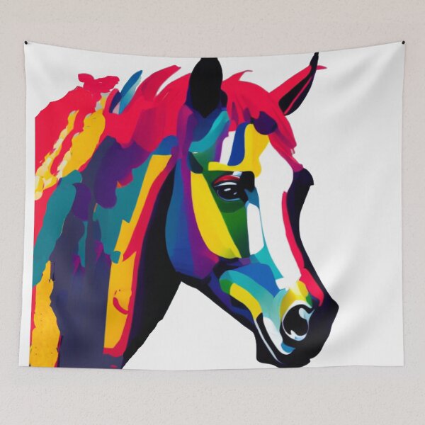 Item preview, Stunning Horse Folk Art Painting designed and sold by Mahilis.