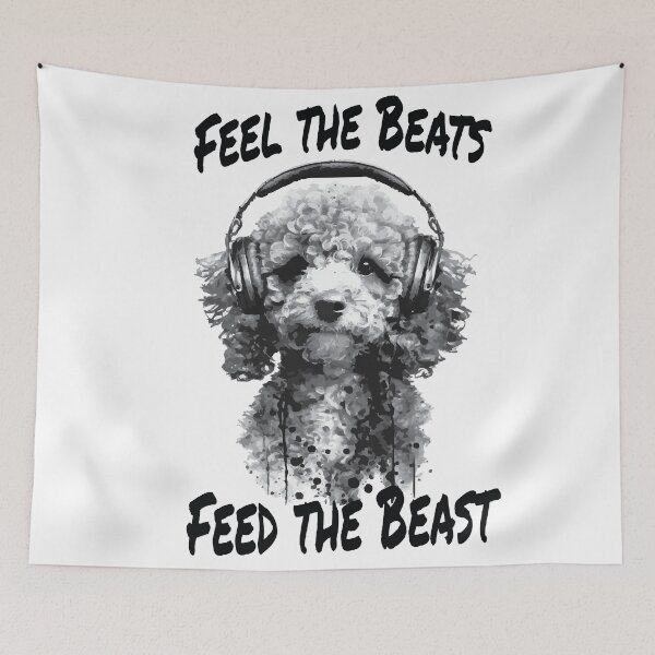 Item preview, Feel the Beats Feed Beast Cavapoo - Street Art designed and sold by GVRDesign.