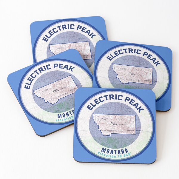 Item preview, Montana Mountain Map - Electric Peak designed and sold by Willz Designz.