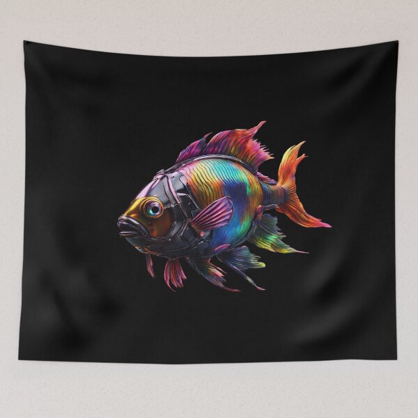 Item preview, Amazing Cyberpunk Fish in Wonderful Colors designed and sold by Aquillashop.