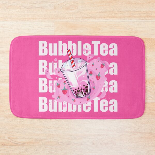 Item preview, Cozy Strawberry Milk Bubble Tea - White version designed and sold by Michelle de Sousa.