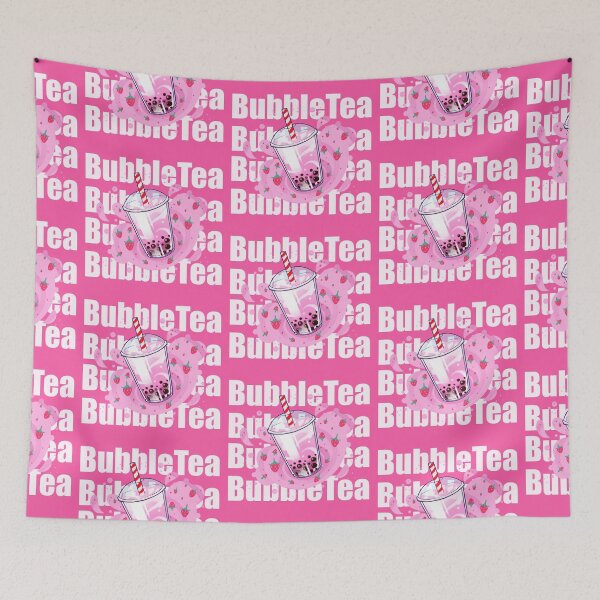 Item preview, Cozy Strawberry Milk Bubble Tea - White version designed and sold by Michelle de Sousa.