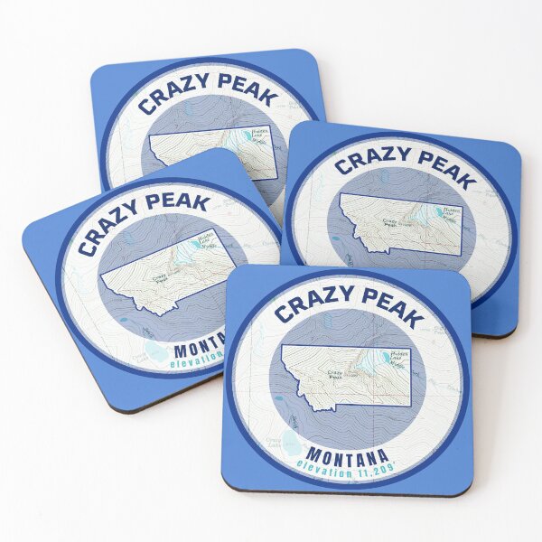 Item preview, Montana Mountain Map - Crazy Peak designed and sold by Willz Designz.