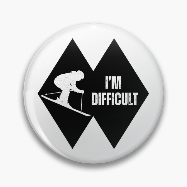 Item preview, Double Black Diamond Ski I'm Difficult designed and sold by MyThirdFavorite.