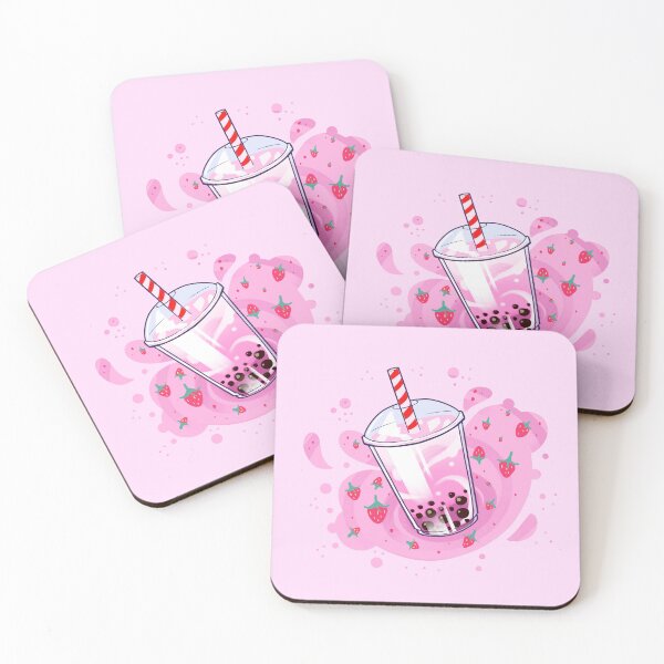 Item preview, Cozy Strawberry Milk Bubble Tea Splash designed and sold by Michelle de Sousa.