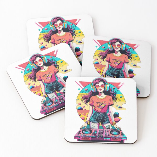 Item preview, Dj electronic woman designed and sold by NotesForMusic.