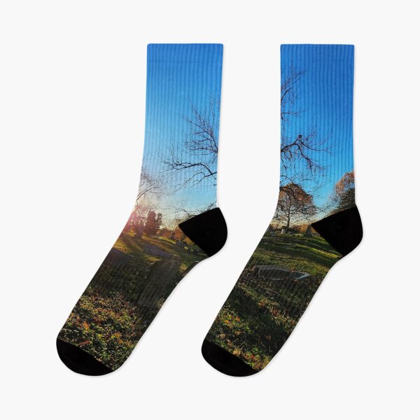 Item preview, Golden Autumn Rainbow Sunset Over Eastern Cemetery  designed and sold by TwistedP-Photos.