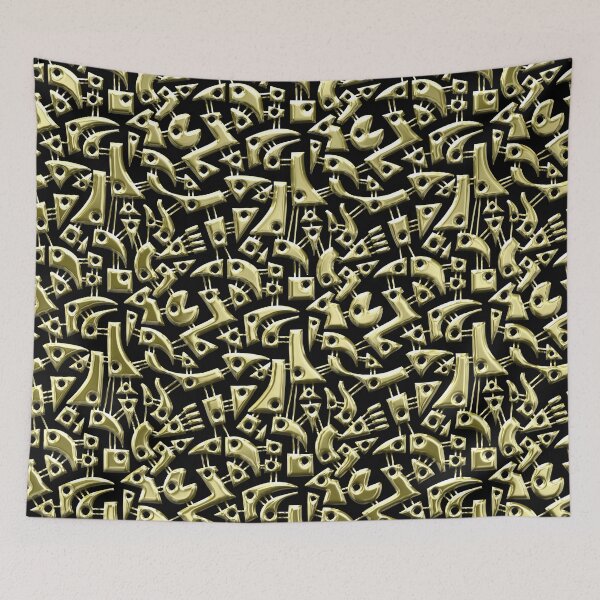 Item preview, Abstract Shapes 180318 - Shiny Gold designed and sold by Artberry.