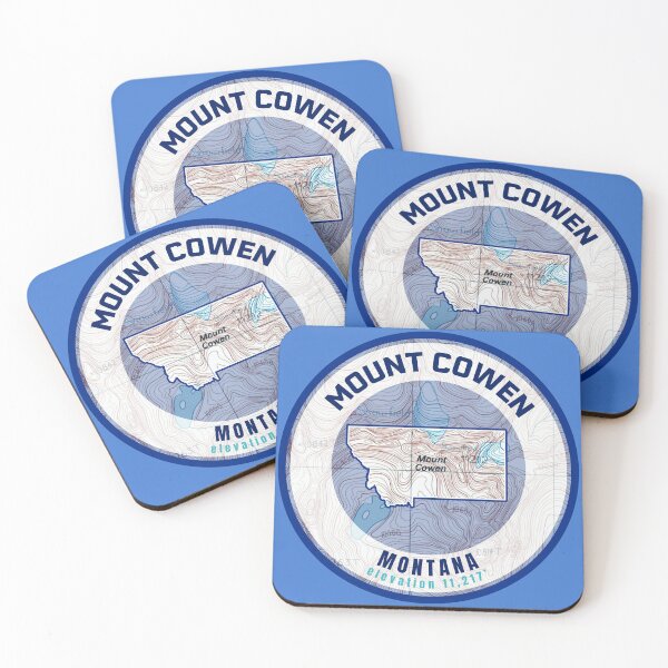 Item preview, Montana Mountain Map - Mount Cowen designed and sold by Willz Designz.