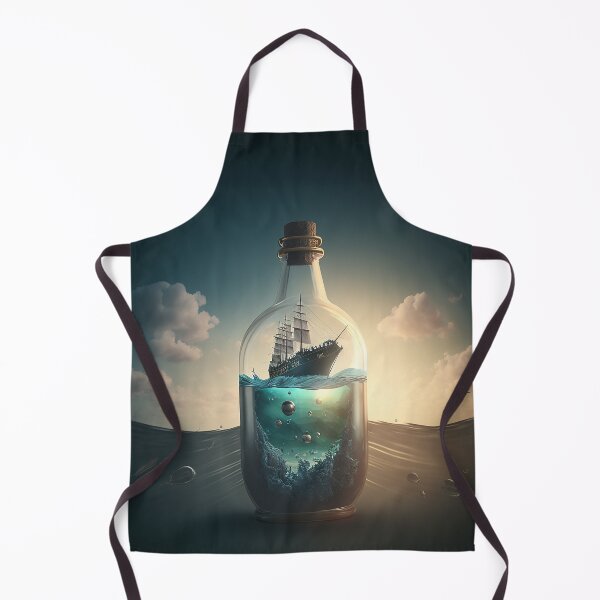 Item preview, Surreal Boat Floating in a Bottle Poster designed and sold by BlastCafe.