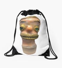 Polymer Clay Face Drawstring Bag