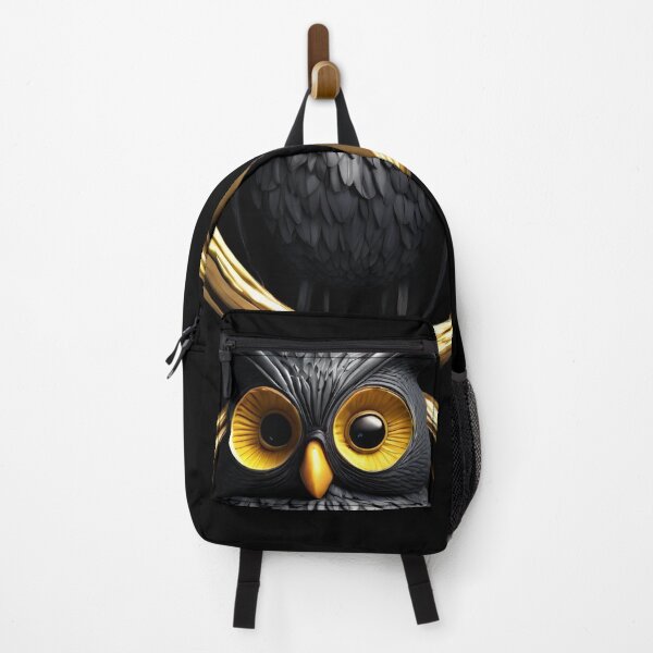 Item preview, Amazing Owl in the Ring Beautiful Gold and Black Colors designed and sold by Aquillashop.