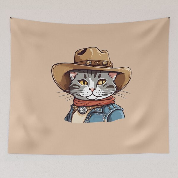 Item preview, Cowboy Cat designed and sold by cozyvintage.
