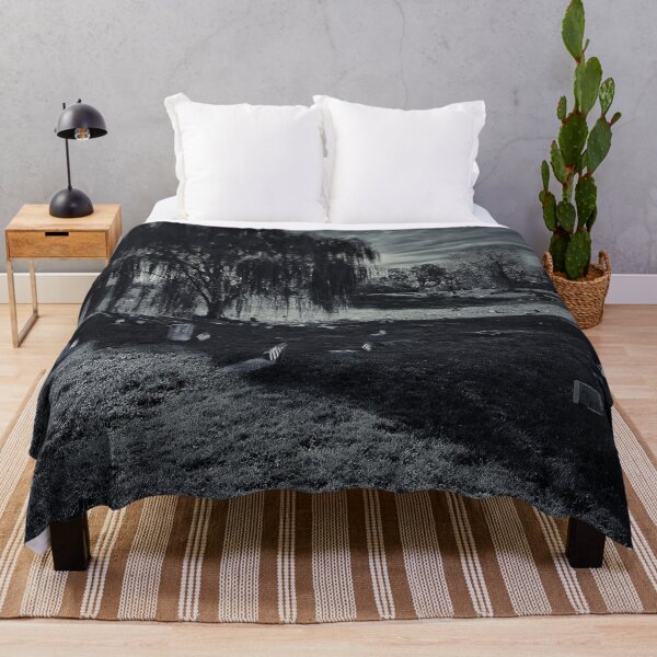 Item preview, Dramatic Black & White Cemetery Photograph designed and sold by TwistedP-Photos.