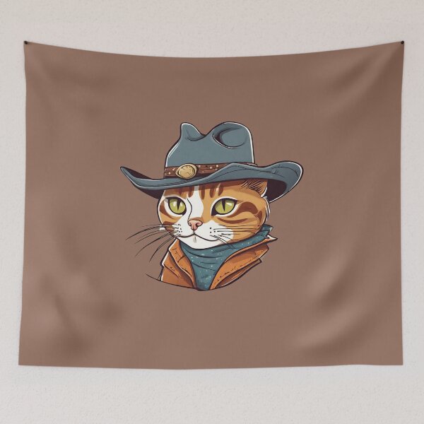 Item preview, Cowboy Cat designed and sold by cozyvintage.