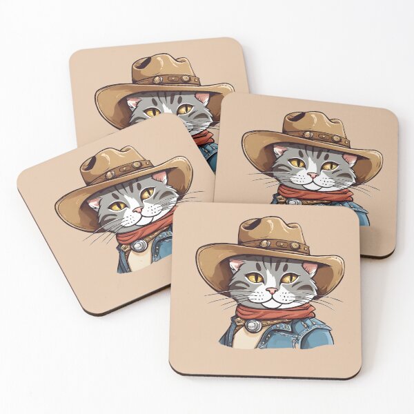 Item preview, Cowboy Cat designed and sold by cozyvintage.