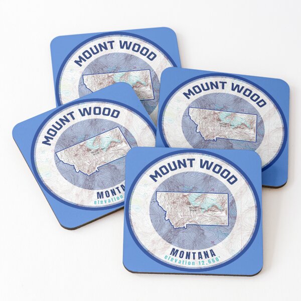 Item preview, Montana Mountain Map - Mount Wood designed and sold by Willz Designz.