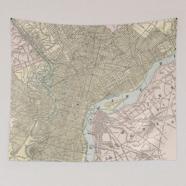 Item preview, Vintage Map of Philadelphia (1901) designed and sold by BravuraMedia.