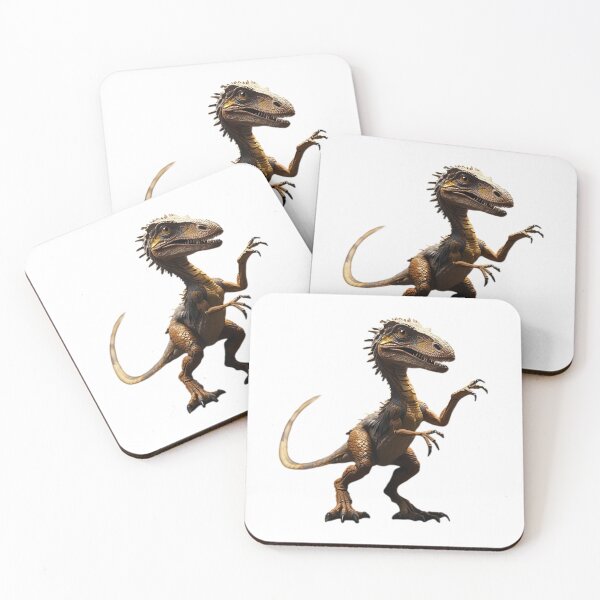Item preview, Dinosaur Velociraptor Canvas print v2 designed and sold by Colorful-Worlds.