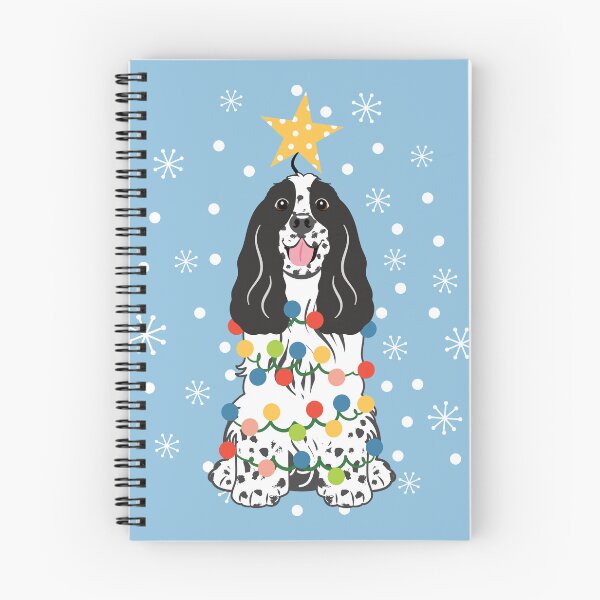 Item preview, Black and White Cocker Spaniel Christmas Tree designed and sold by Lulupainting.