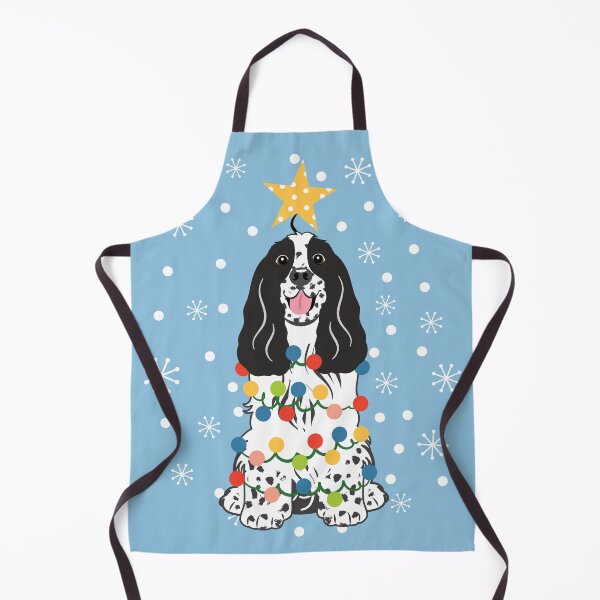 Item preview, Black and White Cocker Spaniel Christmas Tree designed and sold by Lulupainting.