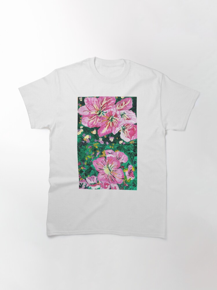 Thumbnail 3 of 7, Classic T-Shirt, Pink Blooms designed and sold by Ladyinthemitten.