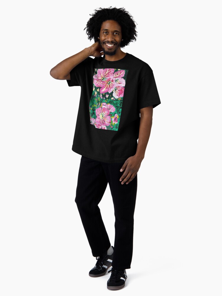 Thumbnail 4 of 7, Oversized T-Shirt, Pink Blooms designed and sold by Ladyinthemitten.