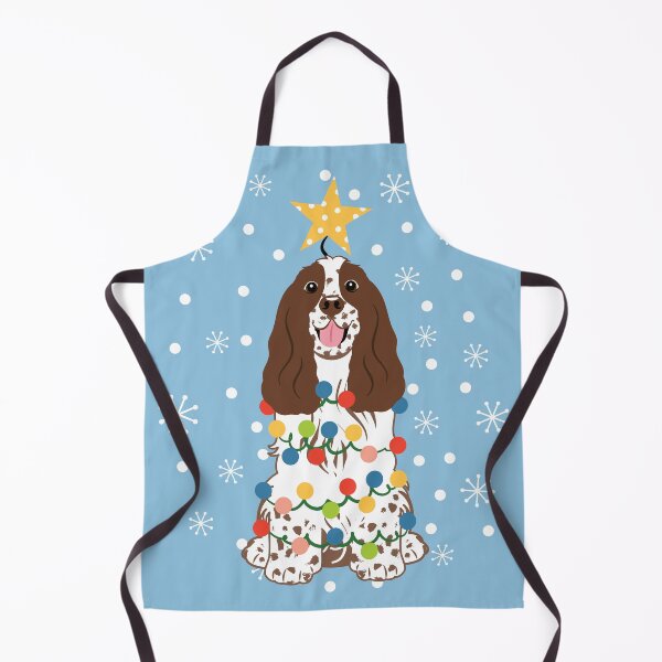 Item preview, Brown White Cocker Spaniel Christmas Tree designed and sold by Lulupainting.
