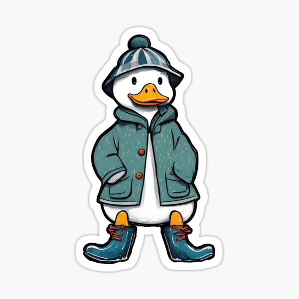 Chilly Day Goose Sticker