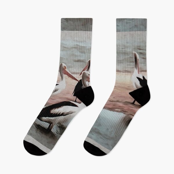 Item preview, Stocksom Old Jetty Pelicans designed and sold by Stocksom  Art Prints.